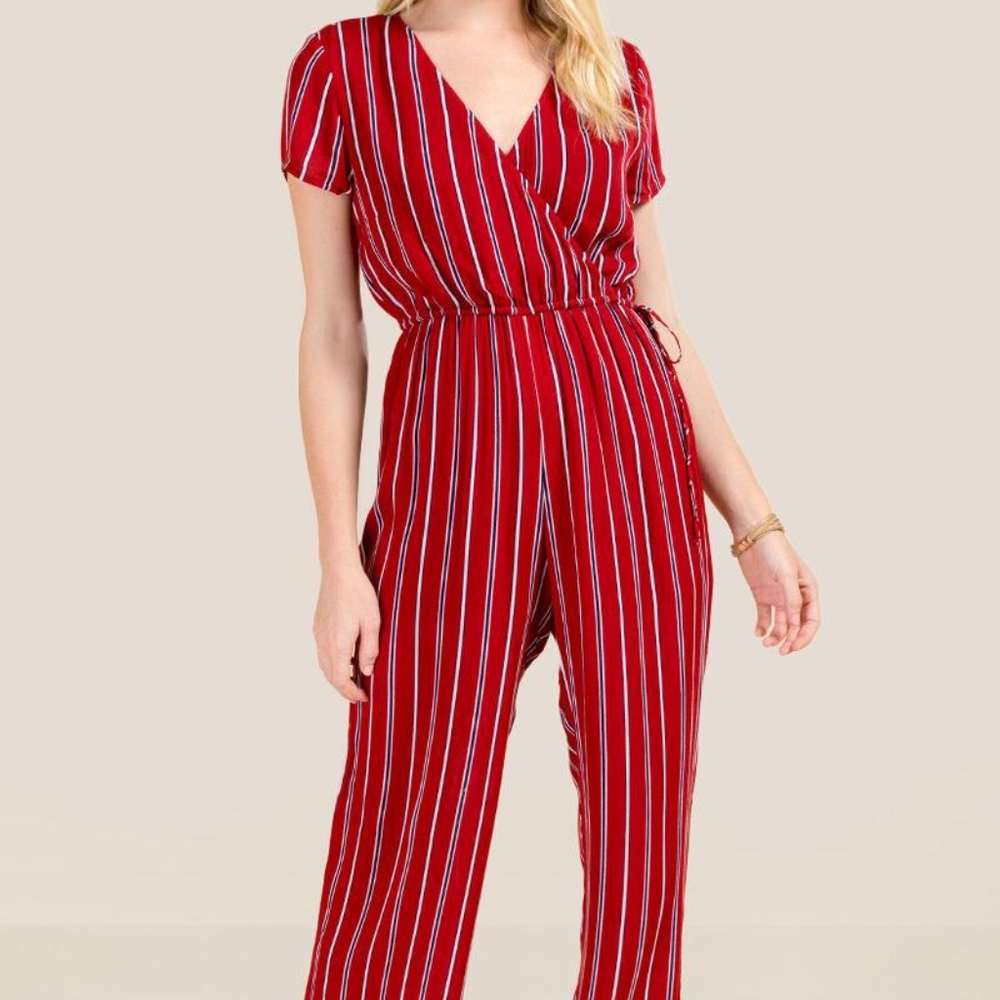Anesa Striped Jumpsuit | francesca's
